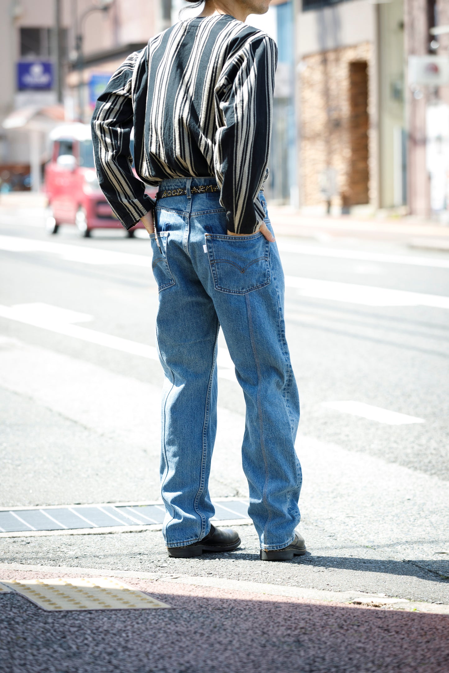 CHANGES CH4083 Remake Denim Pants - INDIGO