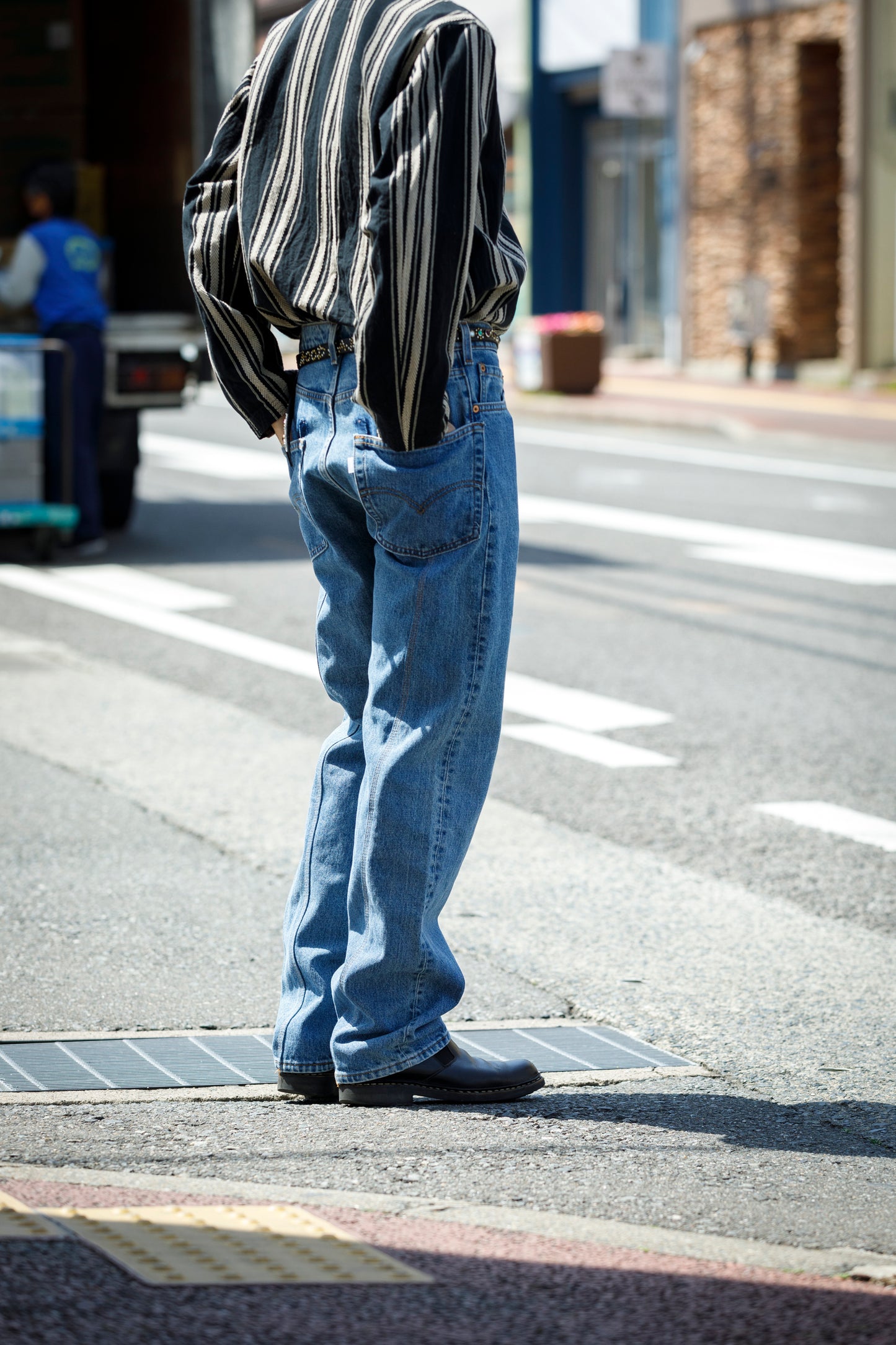 CHANGES CH4083 Remake Denim Pants - INDIGO