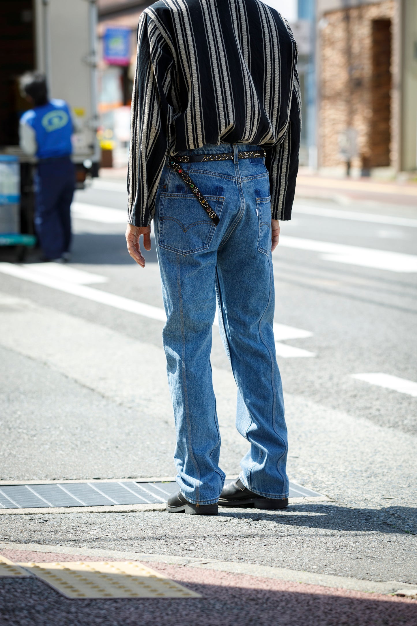 CHANGES CH4083 Remake Denim Pants - INDIGO