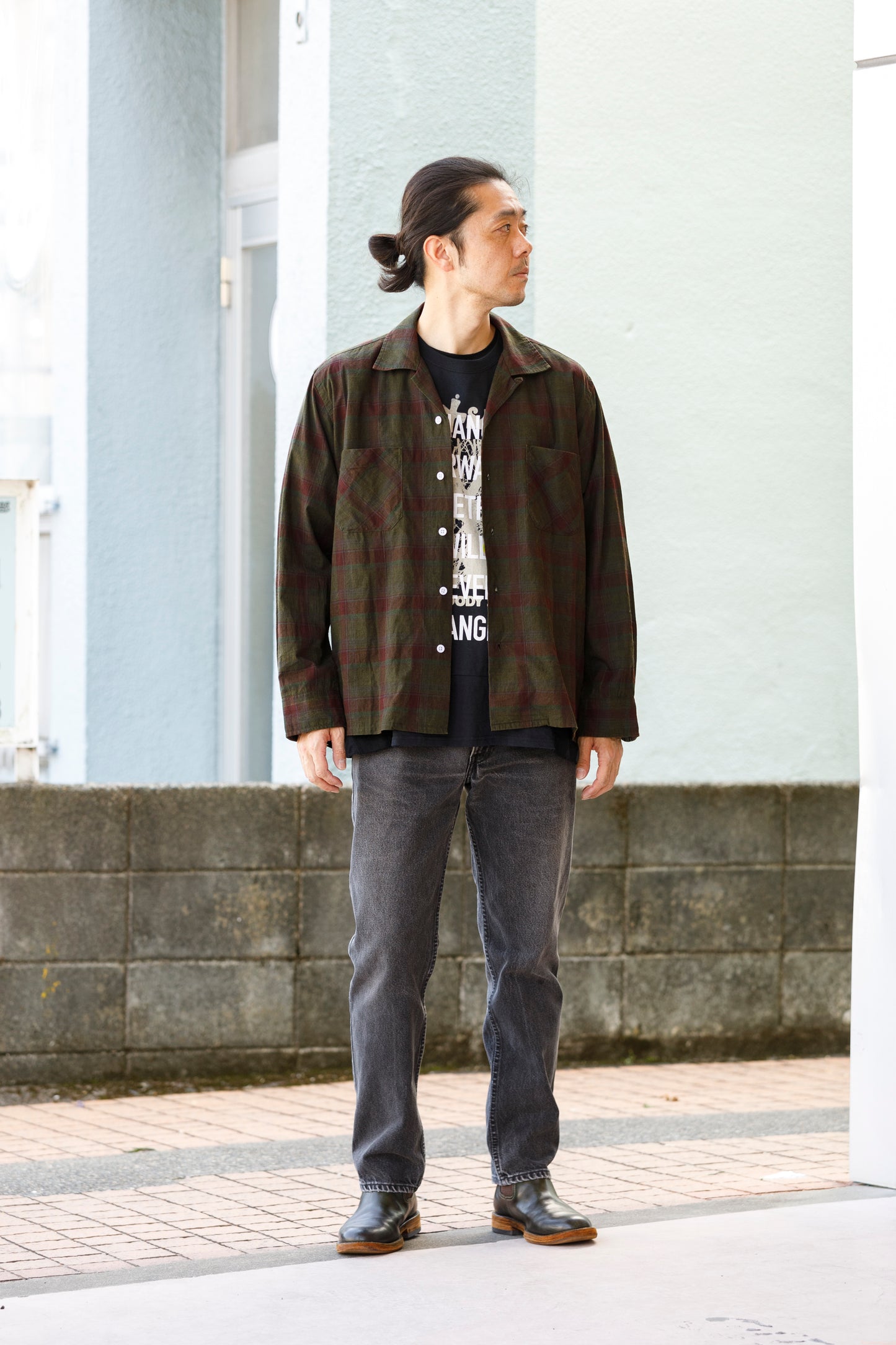 CHANGES CH4083 Remake Denim Pants - BLACK