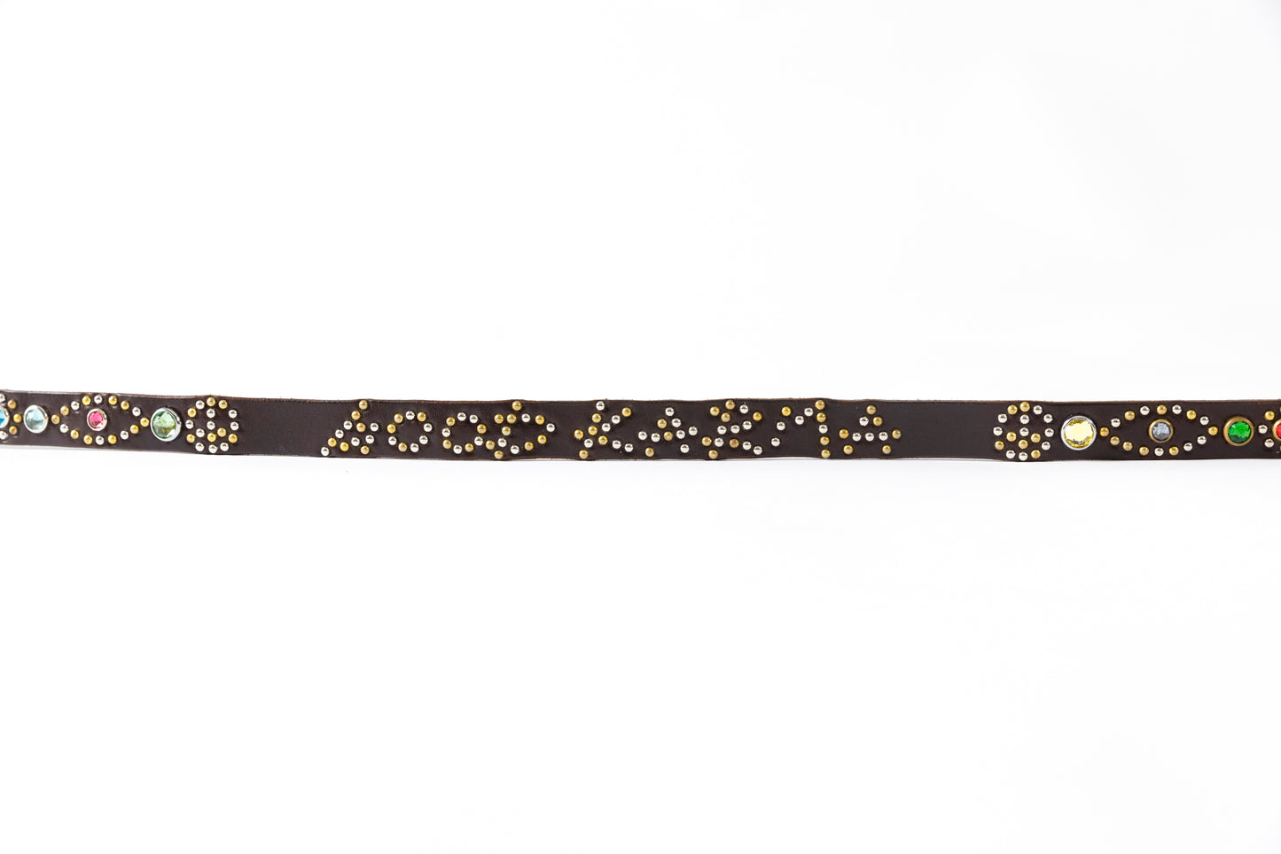 GOODKARMA DEVELOPMENT Narrow Studs Belt "ASHBURY" ブラウン サイズ3(34インチ)