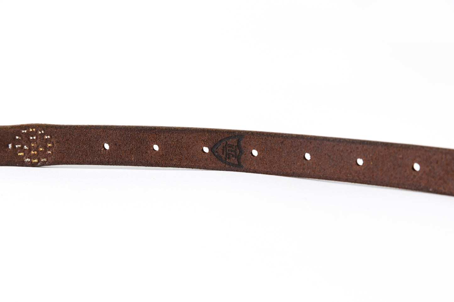 GOODKARMA DEVELOPMENT Narrow Studs Belt "ASHBURY" ブラウン サイズ3(34インチ)
