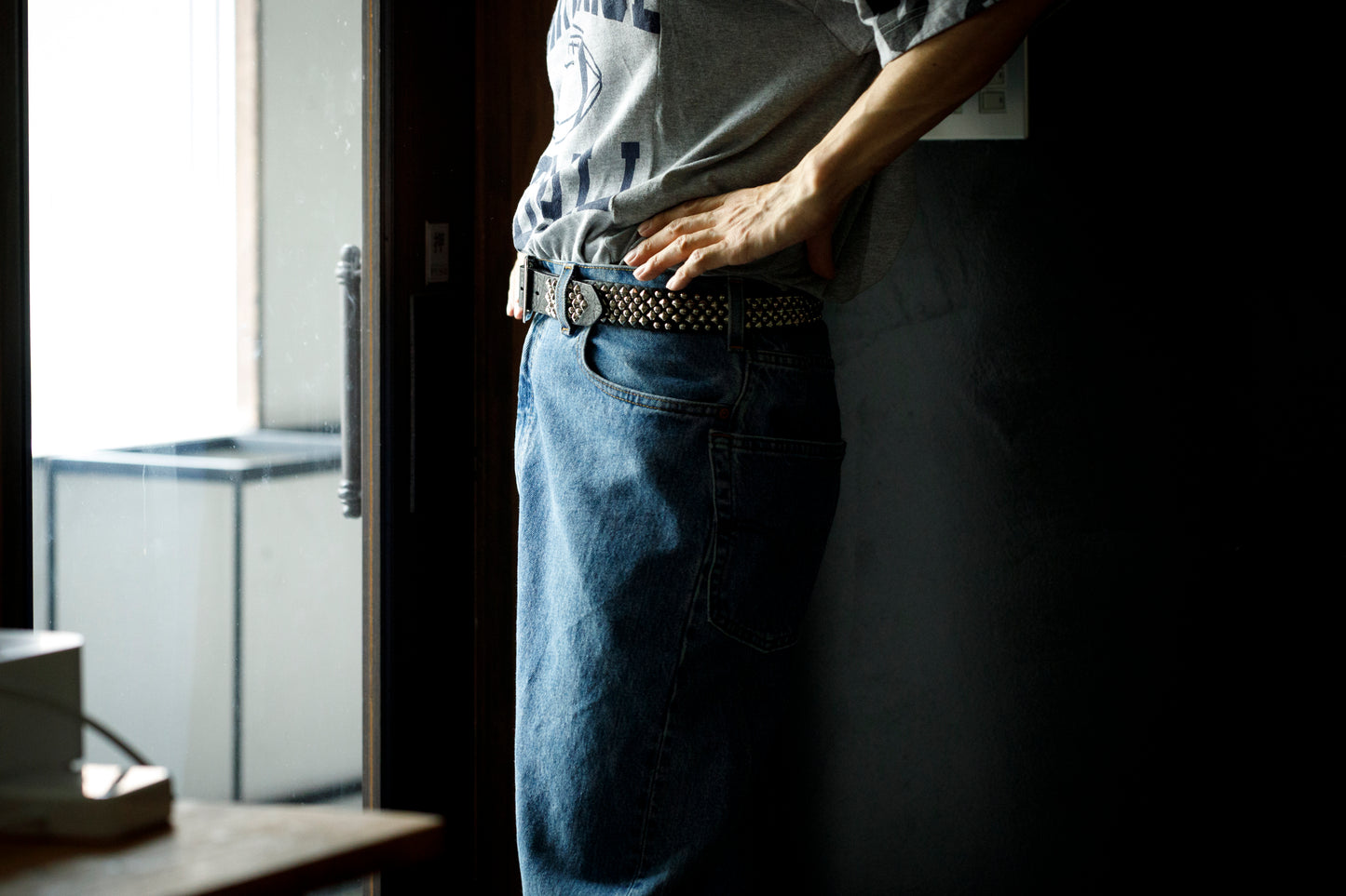 Willow Pants R-012 Studs Belt - Black