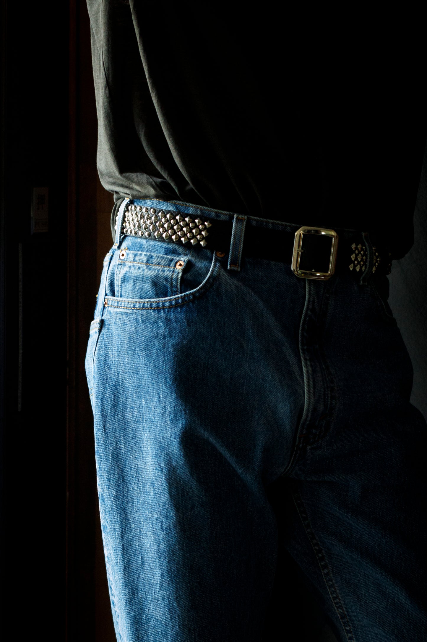 Willow Pants R-012 Studs Belt - Black