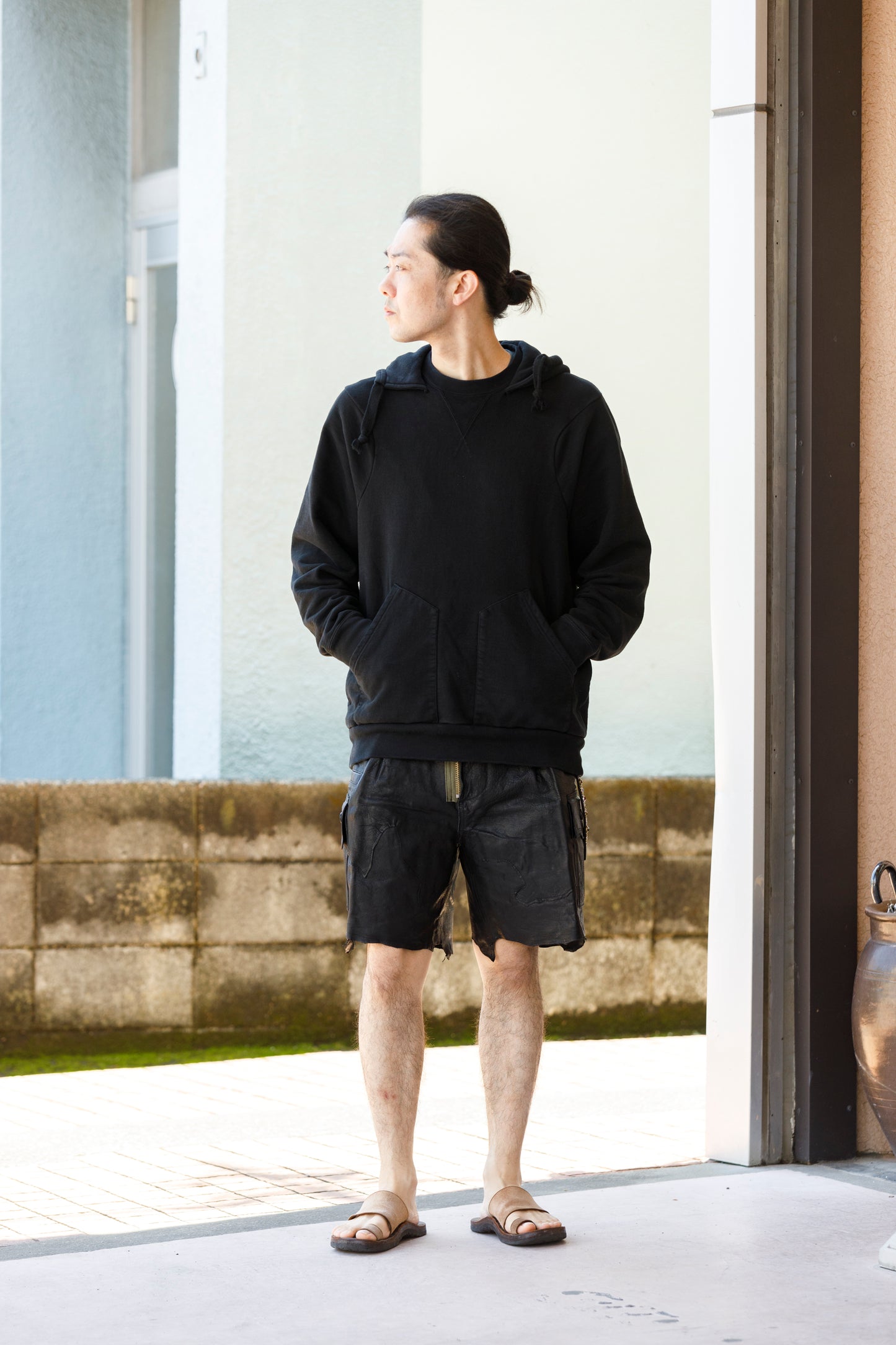 WONDER ROOM WWH-001 "WHALE" Atozuke Hoodie - Black