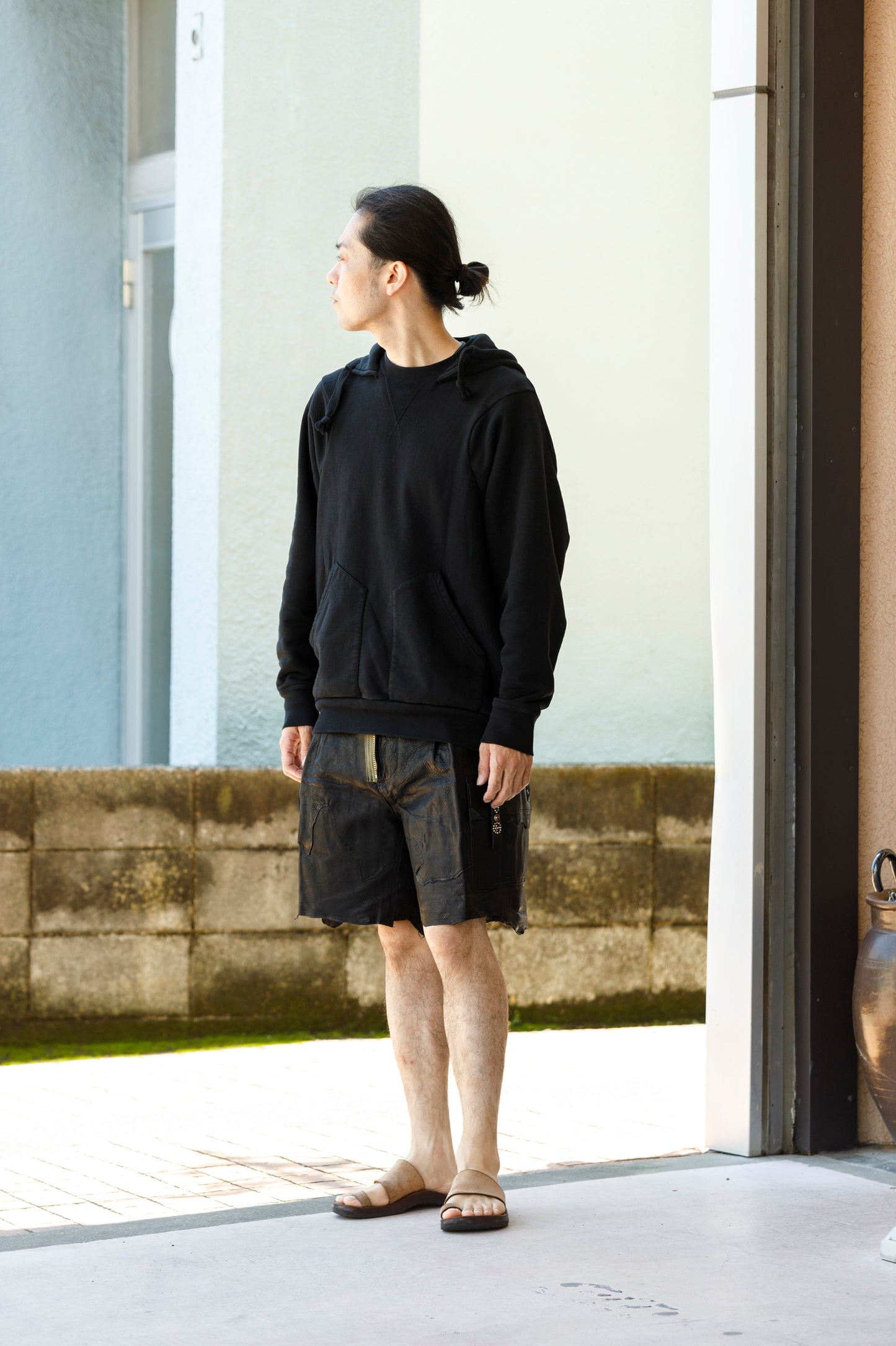 WONDER ROOM WWH-001 "WHALE" Atozuke Hoodie - Black
