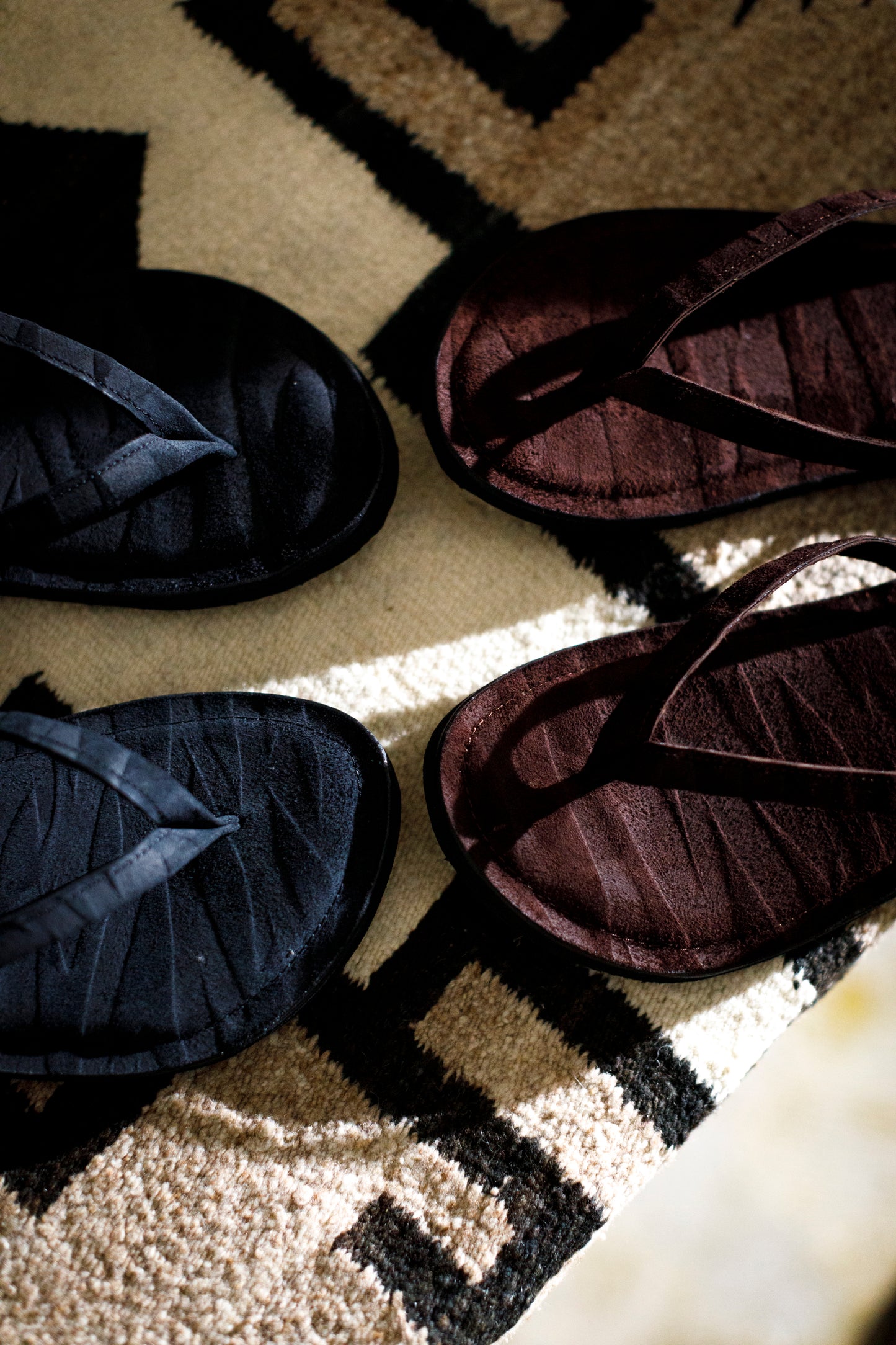 Kamelia shoes Leather suede sandals - Black