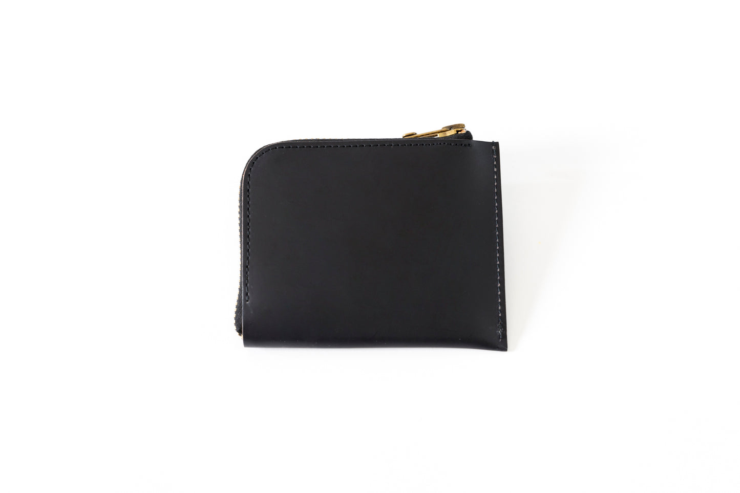 AMIACALVA AK043 CORDOVAN SHORT WALLET - Black