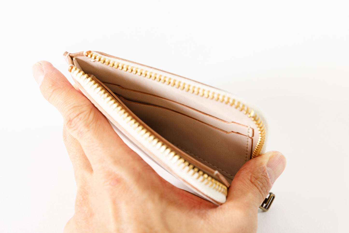 AMIACALVA AK043 CORDOVAN SHORT WALLET - Natural