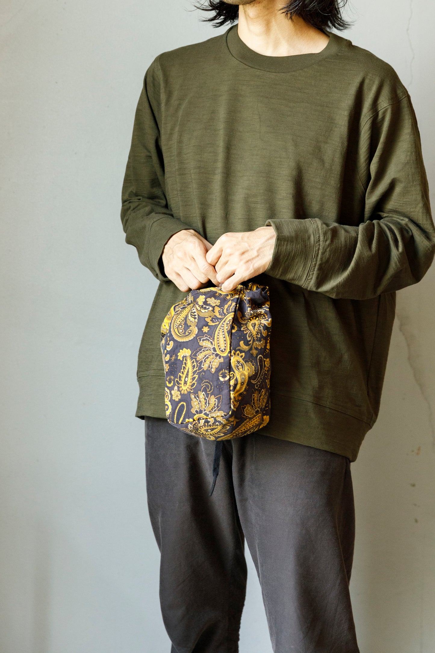 AMIACALVA F129 Eazy bag (S) - Paisler CHARCOAL BROWN