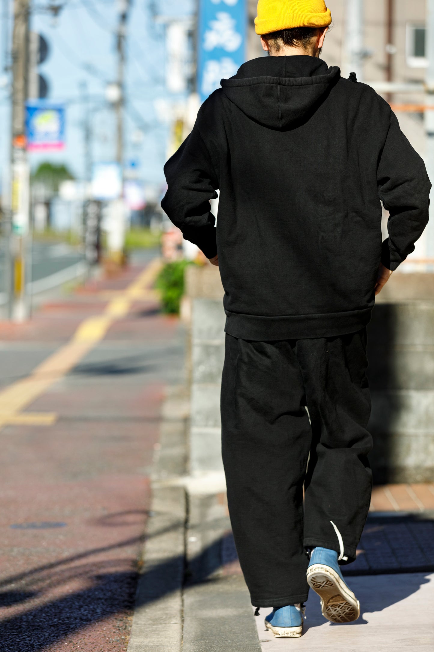 WONDER ROOM WWH-001 "WHALE" Atozuke Hoodie - Black
