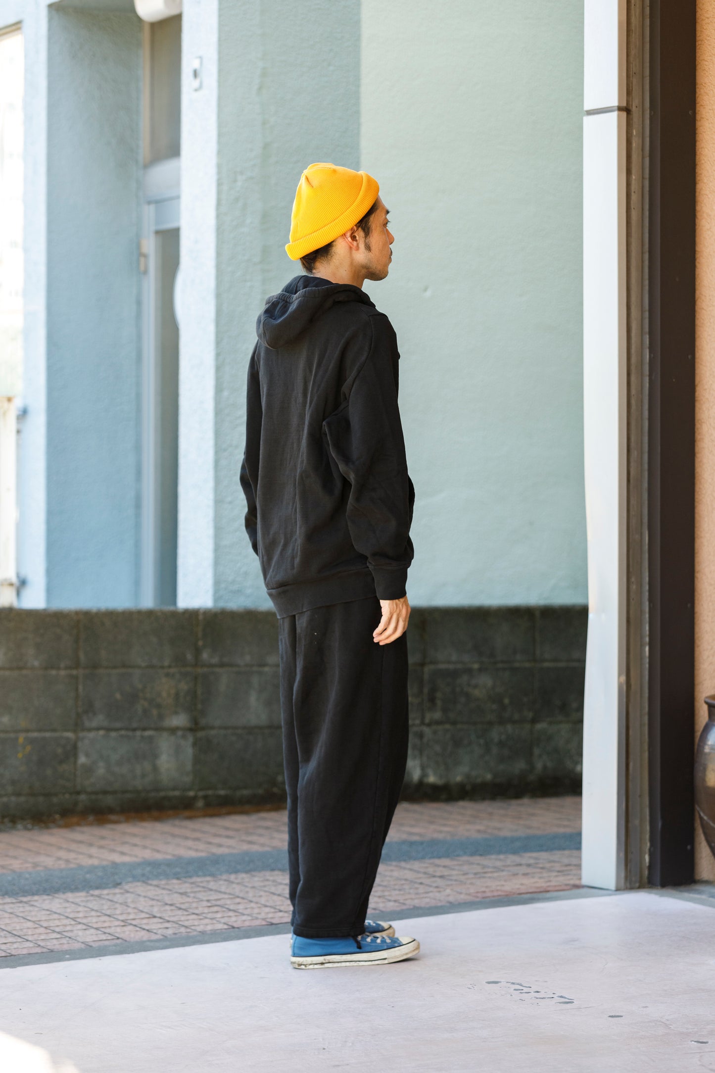 WONDER ROOM WWH-001 "WHALE" Atozuke Hoodie - Black