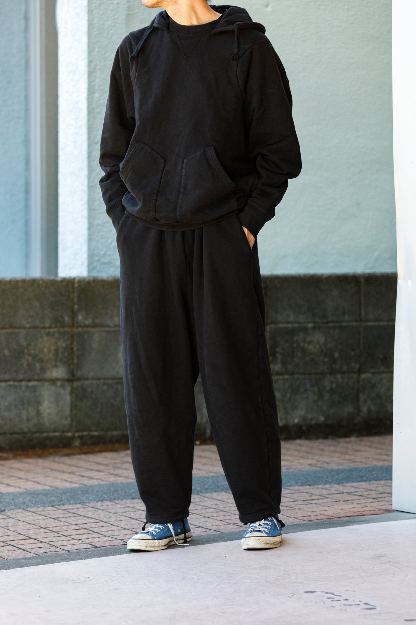 WONDER ROOM WWH-001 "WHALE" Atozuke Hoodie - Black