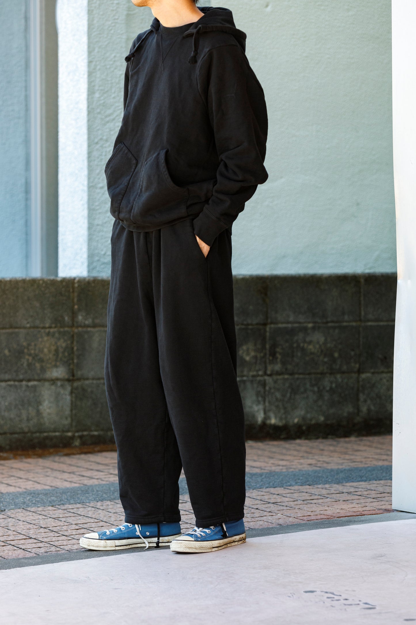 WONDER ROOM WWH-001 "WHALE" Atozuke Hoodie - Black