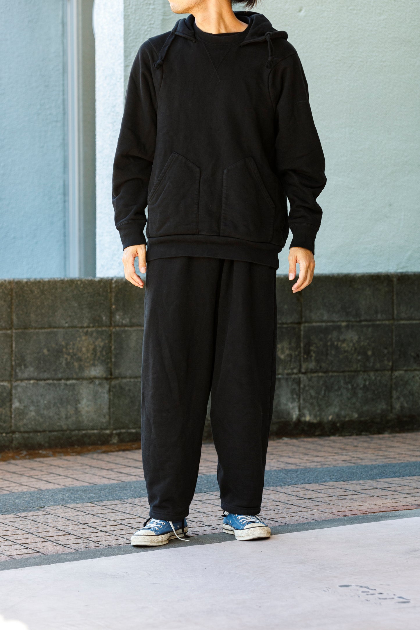 WONDER ROOM WWH-001 "WHALE" Atozuke Hoodie - Black