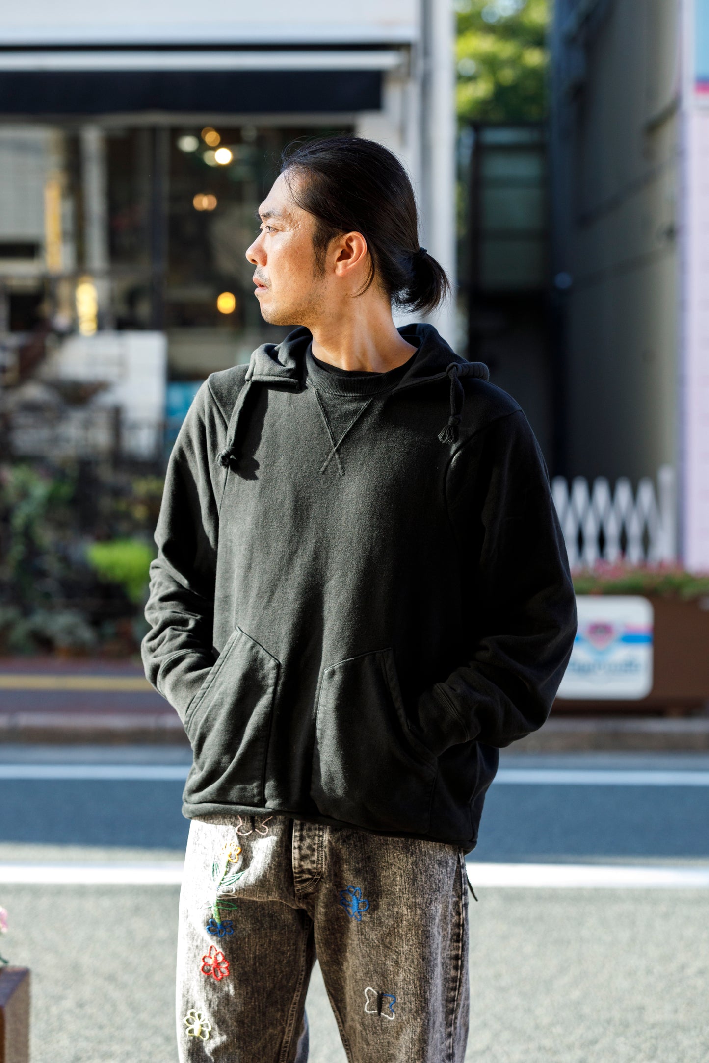WONDER ROOM WWH-001 "WHALE" Atozuke Hoodie - Black