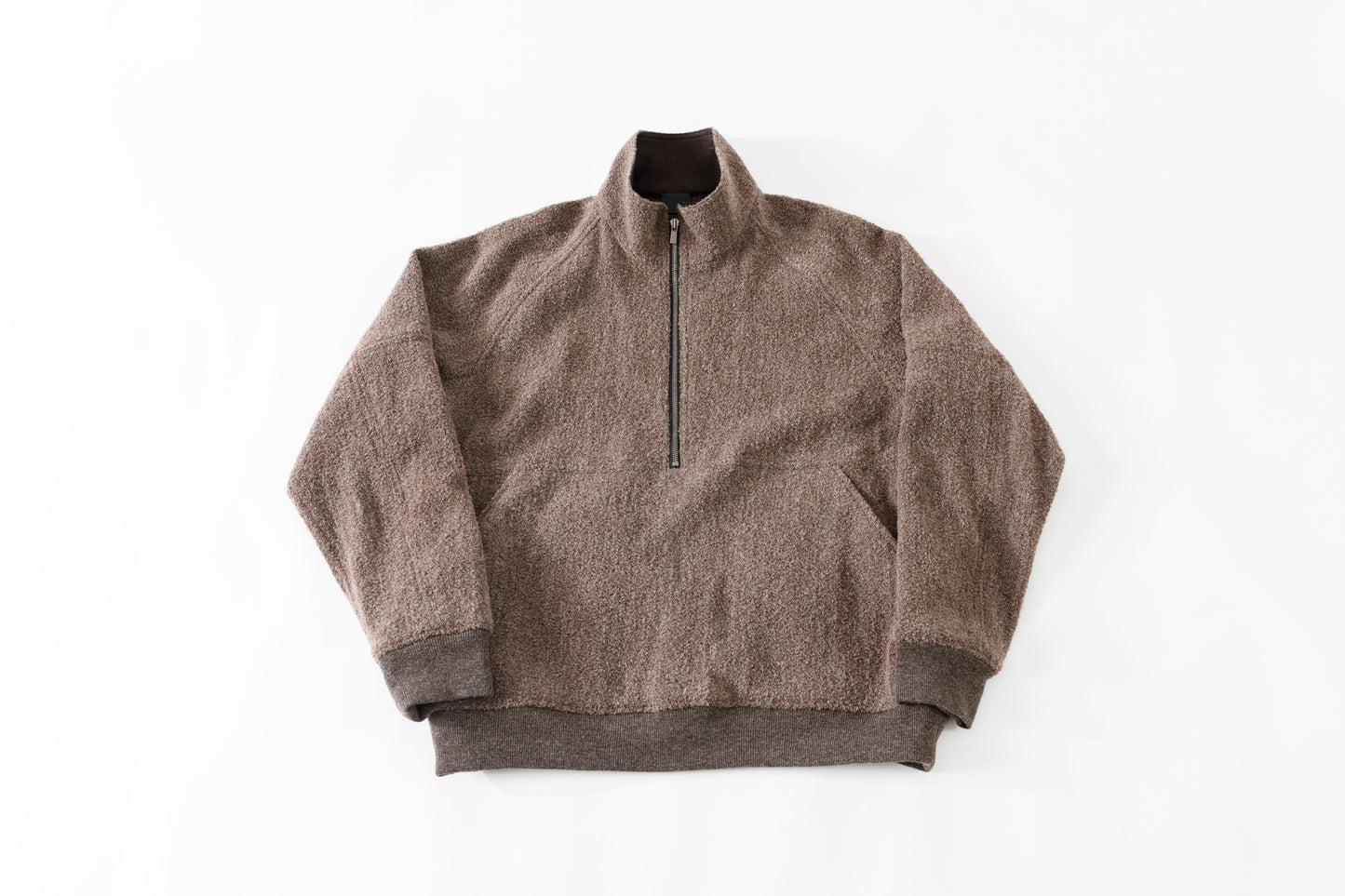 山内 25236 / アルパカボア・ジッププルオーバー - charcoal gray