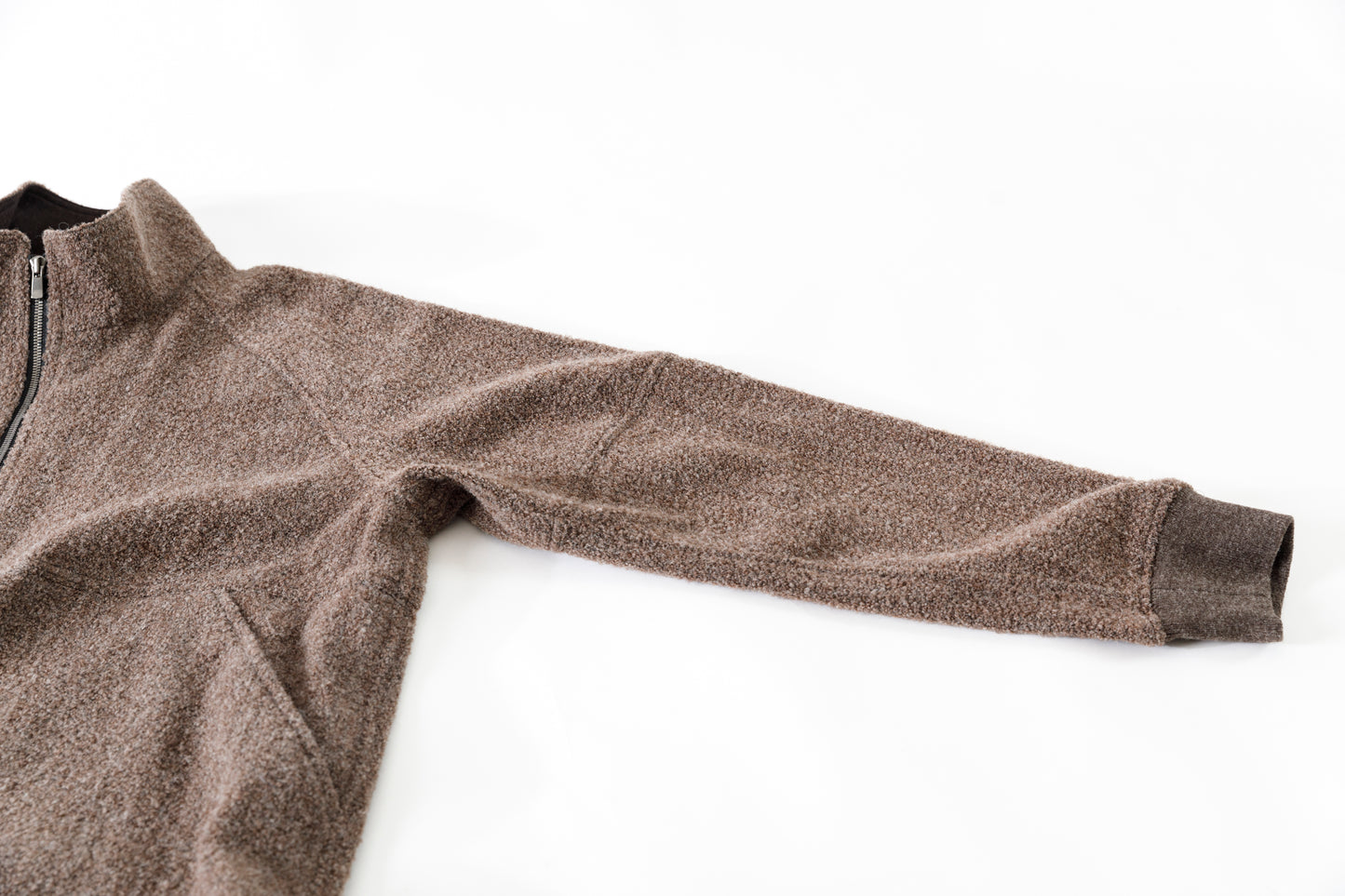 山内 25236 / アルパカボア・ジッププルオーバー - charcoal gray