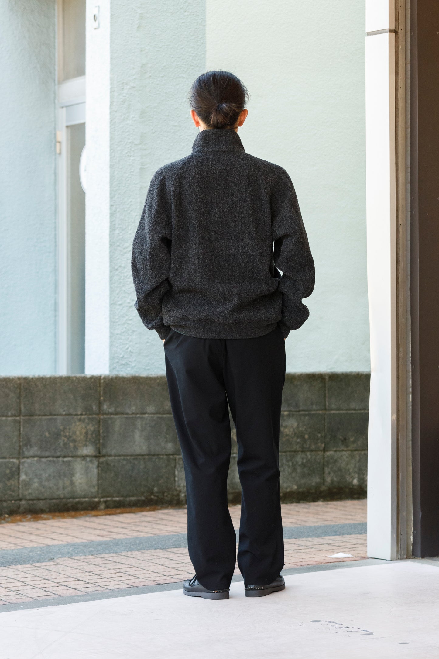 山内 25236 / アルパカボア・ジッププルオーバー - ash gray