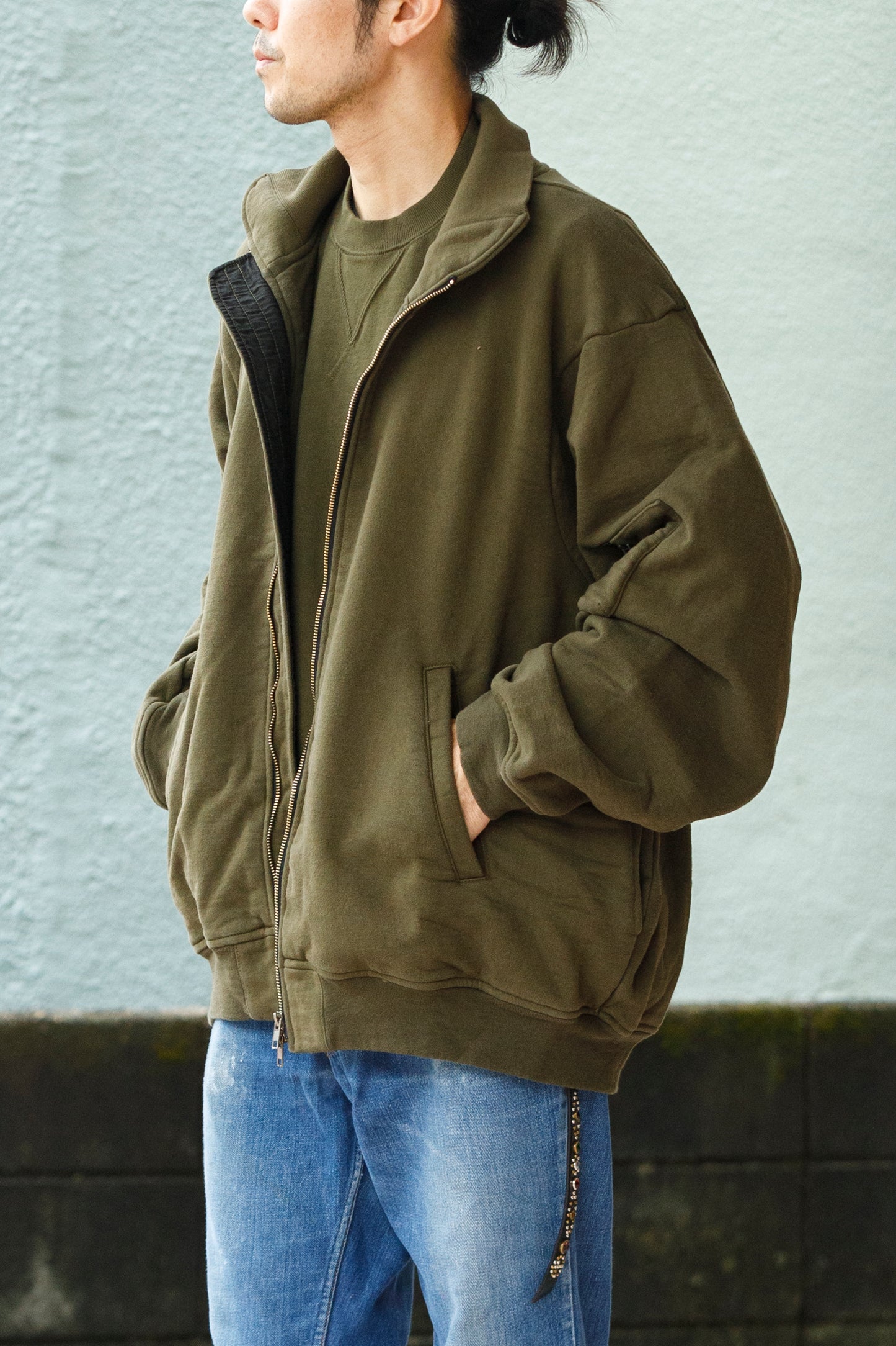 WONDER ROOM WWH-005 "WHALE" Flight Jacket - Olive
