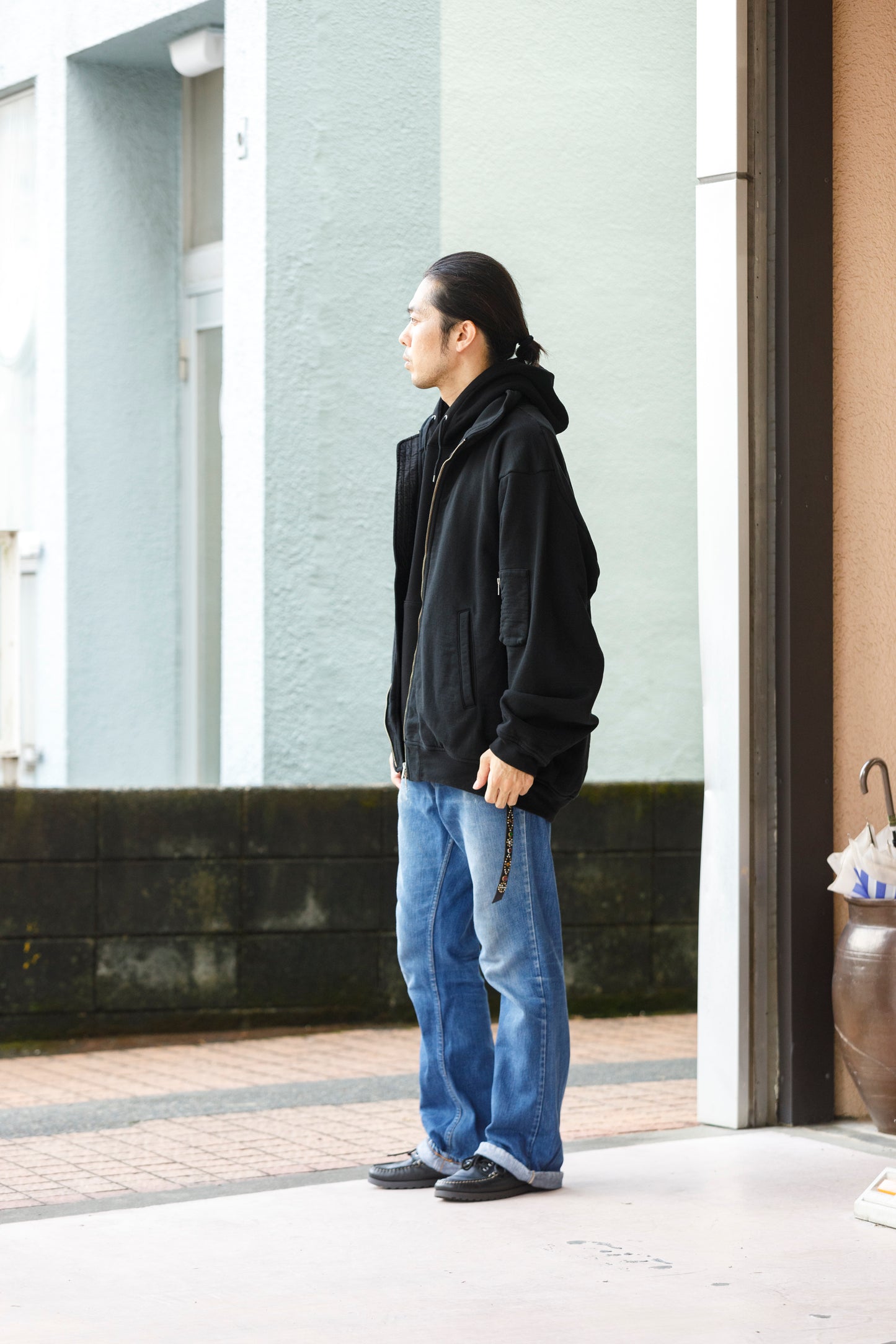 WONDER ROOM WWH-005 "WHALE" Flight Jacket - Black