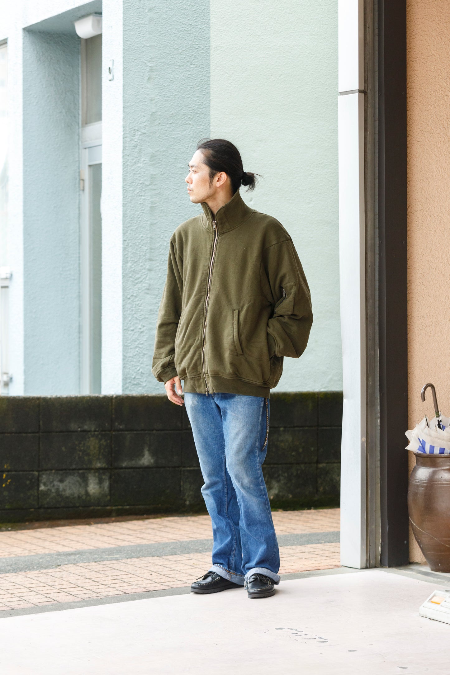 WONDER ROOM WWH-005 "WHALE" Flight Jacket - Olive