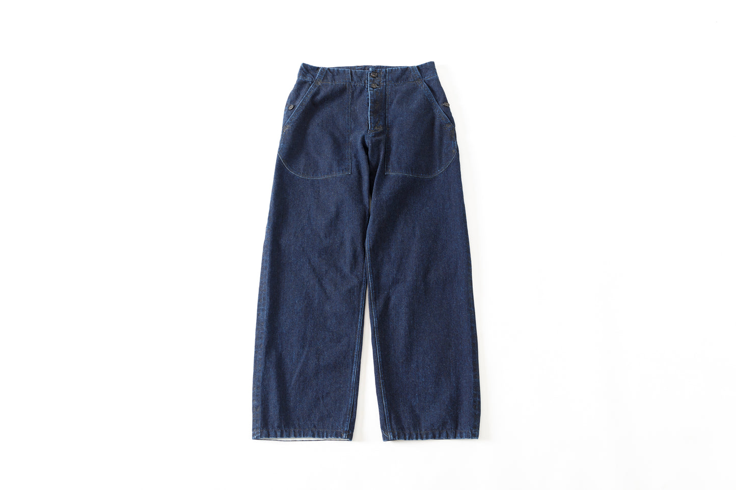 NULABEL / 522-701 URUSHI COATED DENIM TROUSERS - COAL BLACK