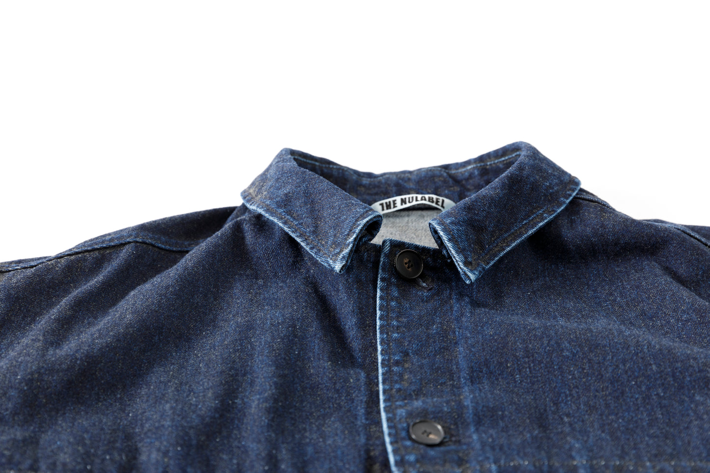 NULABEL / 522-204 URUSHI COATED DENIM TRUCKER JACKET - COAL BLACK