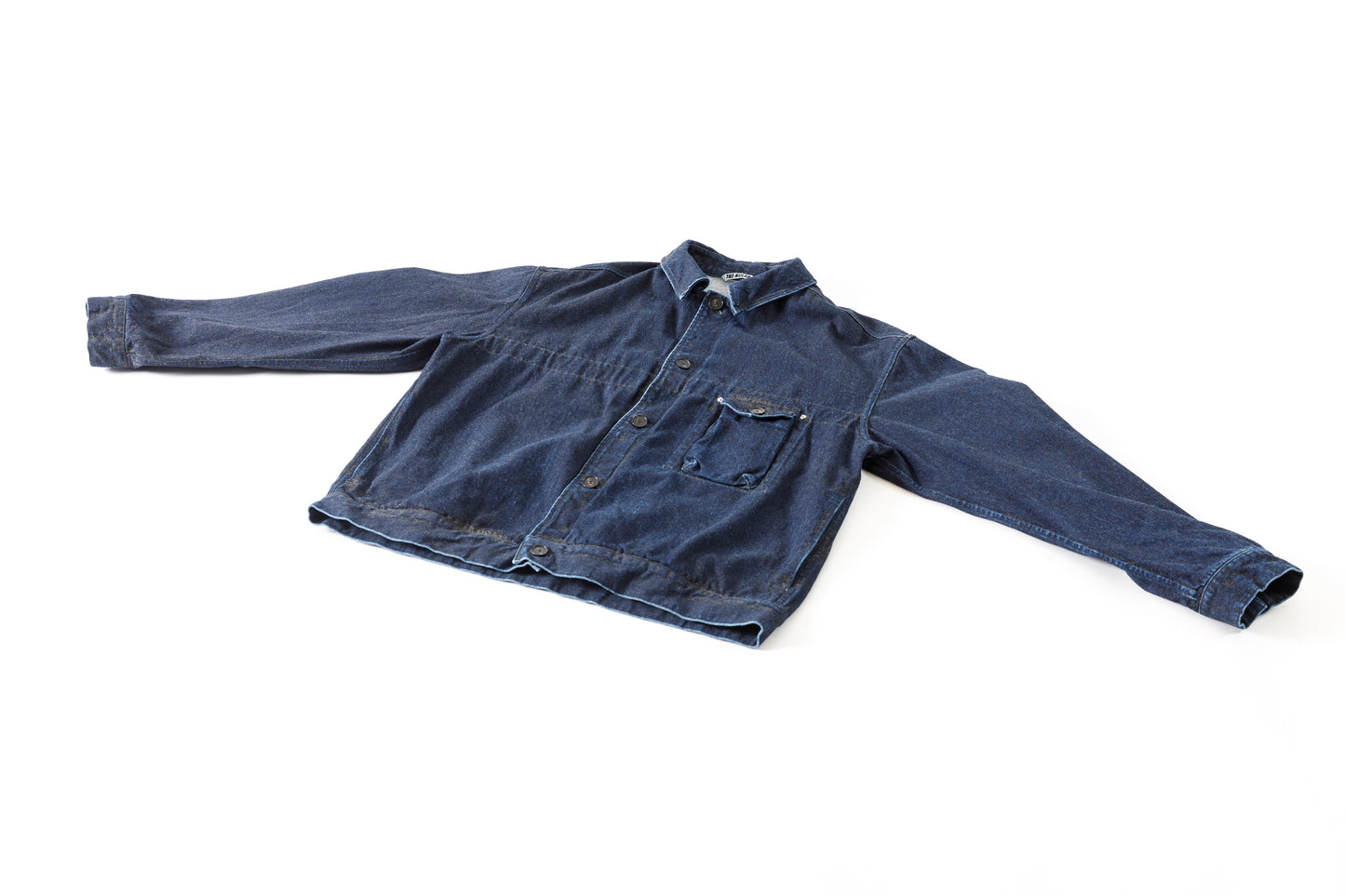 NULABEL / 522-204 URUSHI COATED DENIM TRUCKER JACKET - COAL BLACK