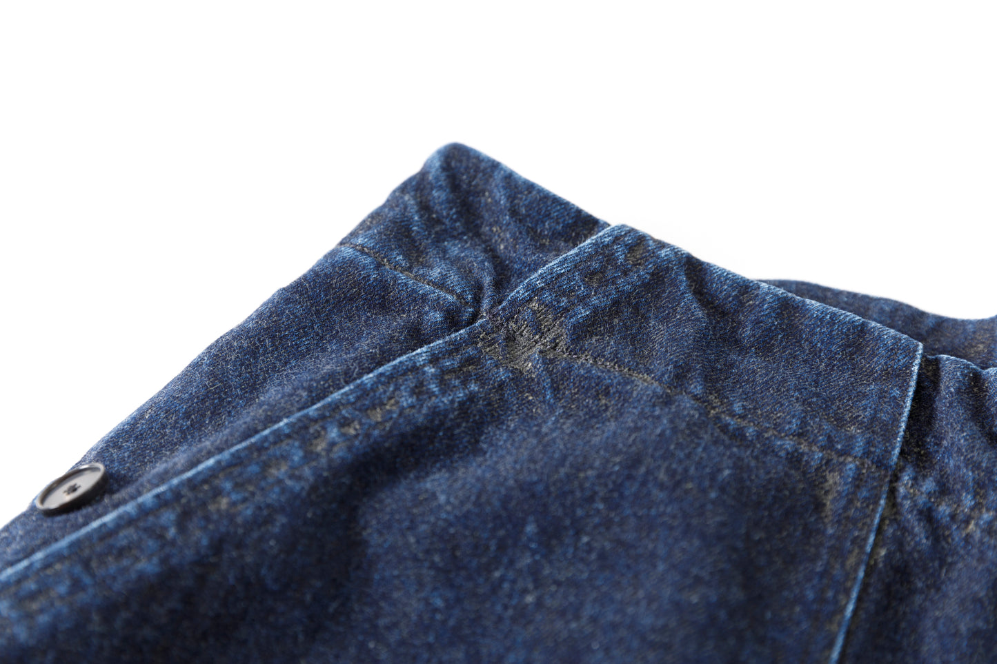 NULABEL / 522-701 URUSHI COATED DENIM TROUSERS - COAL BLACK