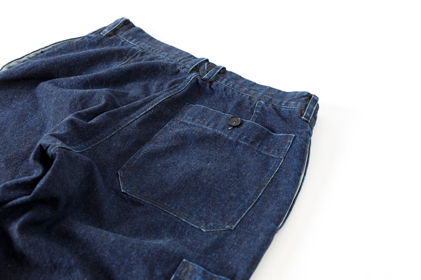 NULABEL / 522-701 URUSHI COATED DENIM TROUSERS - COAL BLACK