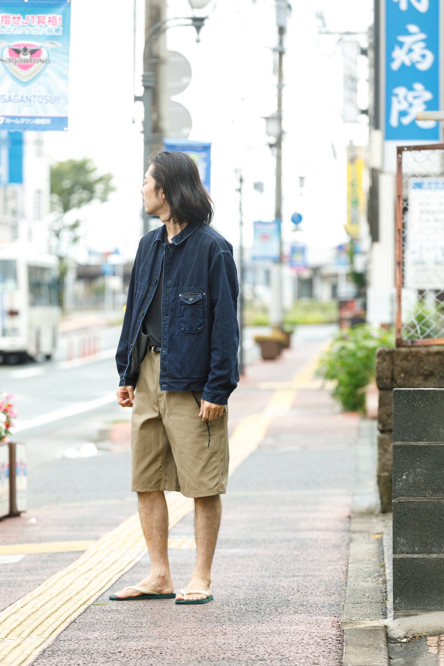 NULABEL / 522-204 URUSHI COATED DENIM TRUCKER JACKET - COAL BLACK