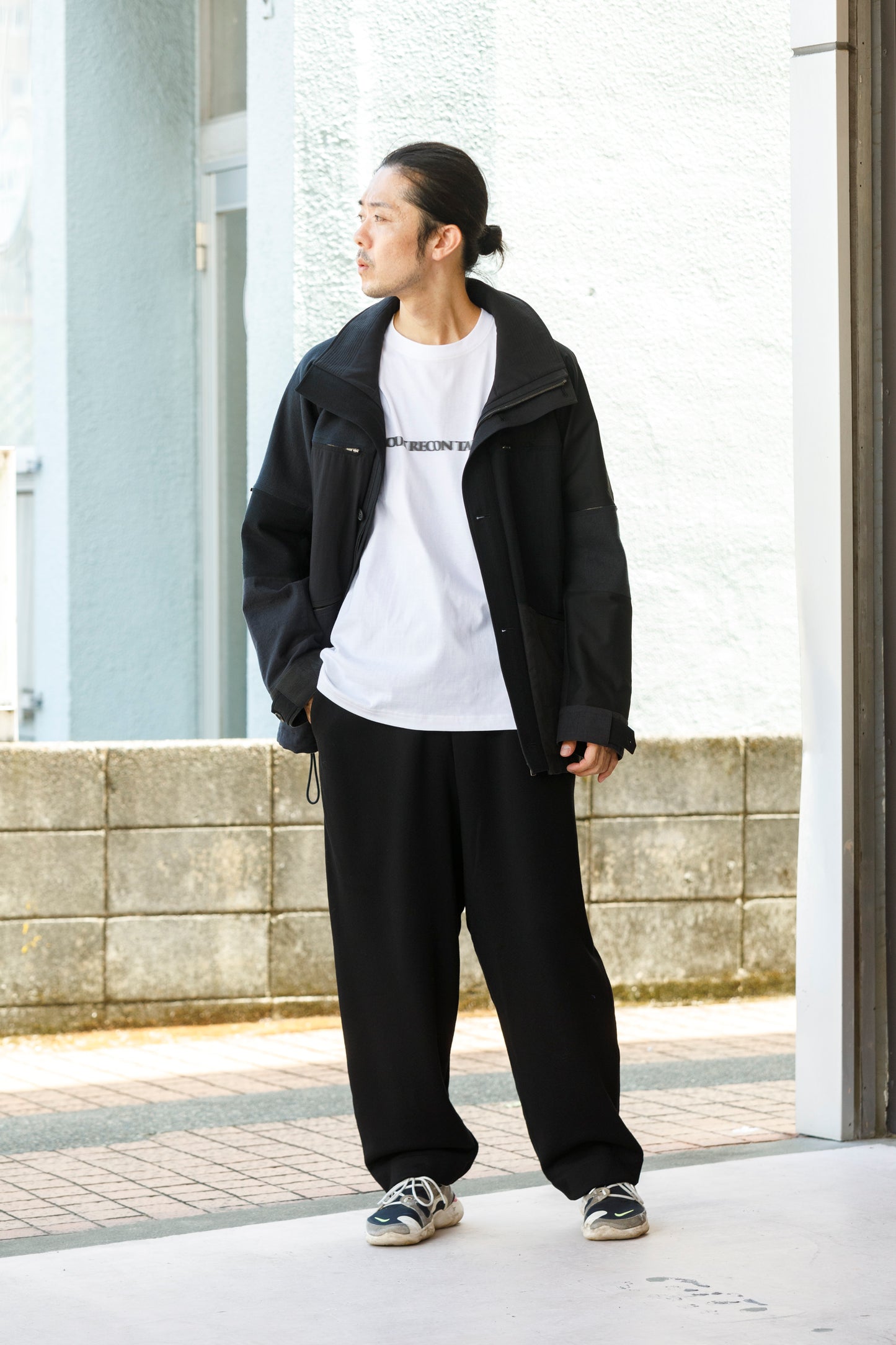MOUT RECON TAILOR / MT1810 BLUR LOGO LONG SLEEVE T-SHIRT - White