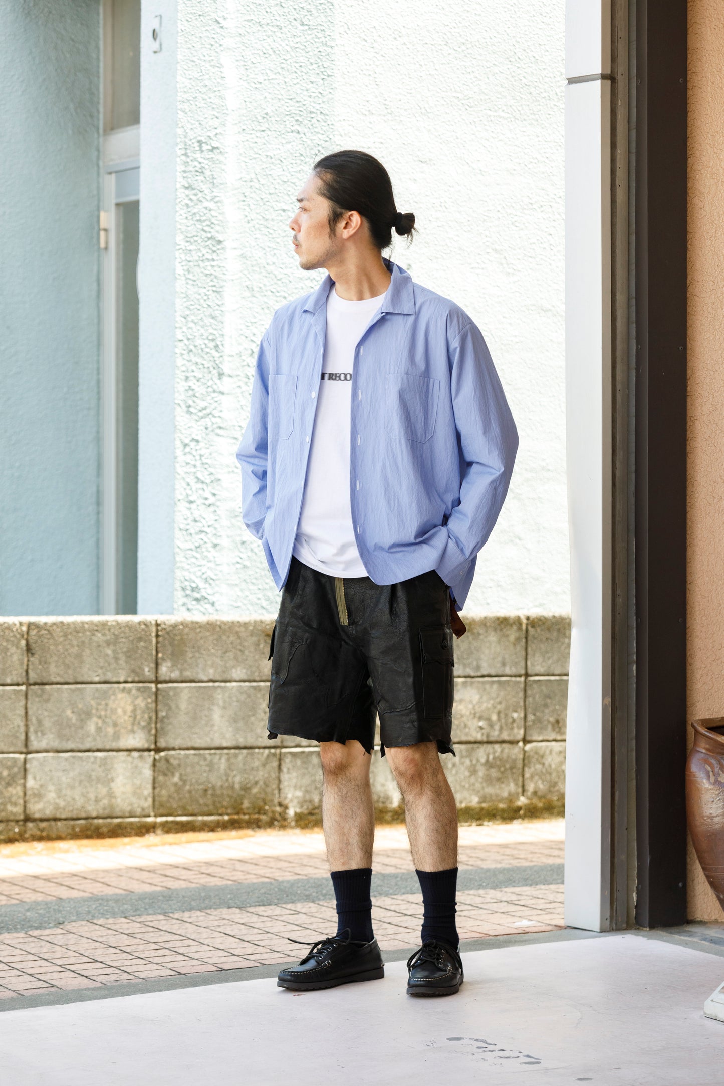 MOUT RECON TAILOR / MT1810 BLUR LOGO LONG SLEEVE T-SHIRT - White