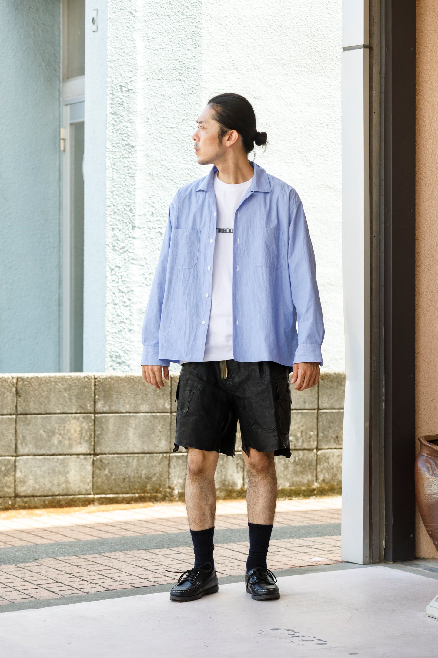 MOUT RECON TAILOR / MT1810 BLUR LOGO LONG SLEEVE T-SHIRT - White