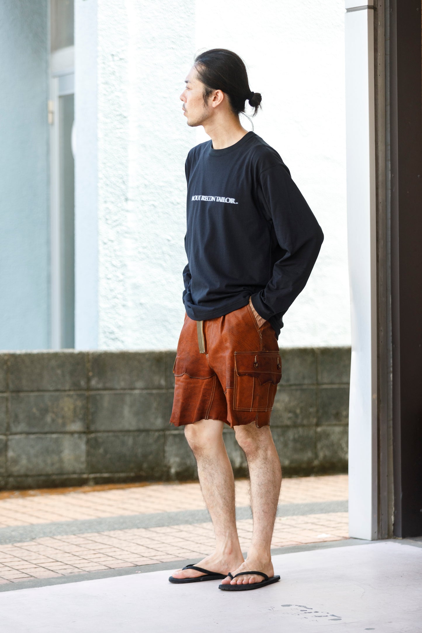 MOUT RECON TAILOR / MT1810 BLUR LOGO LONG SLEEVE T-SHIRT - Black