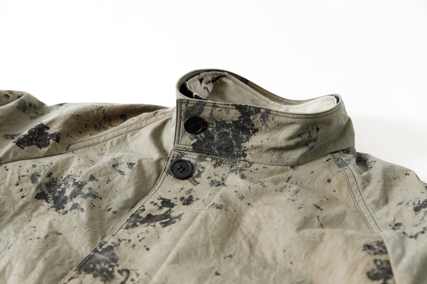 山内 25221 / 3wayシールドコットン・ジップジャケット - khaki × arimatsu black