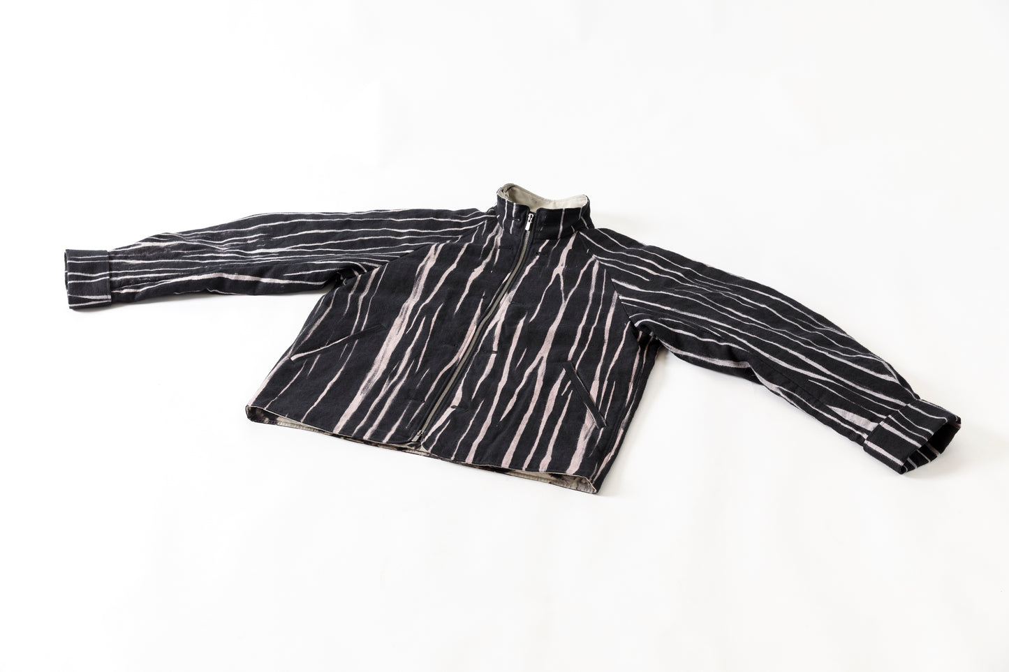 山内 25221 / 3wayシールドコットン・ジップジャケット - khaki × arimatsu black