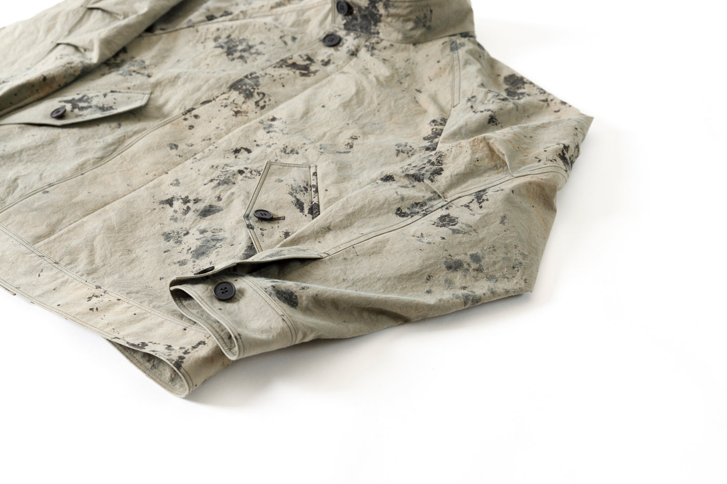 山内 25221 / 3wayシールドコットン・ジップジャケット - khaki × arimatsu black