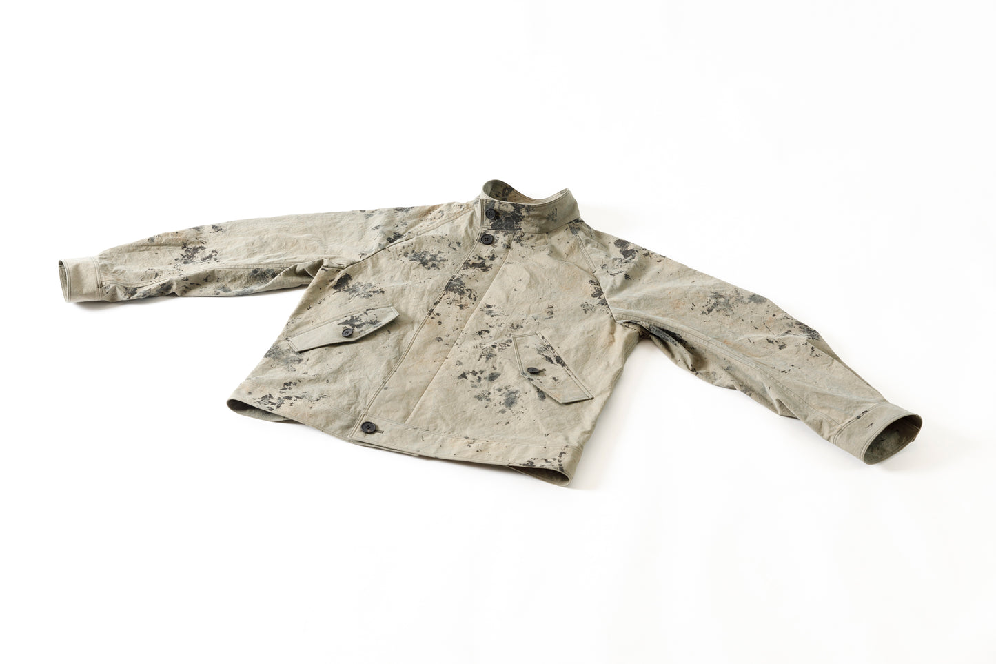 山内 25221 / 3wayシールドコットン・ジップジャケット - khaki × arimatsu black