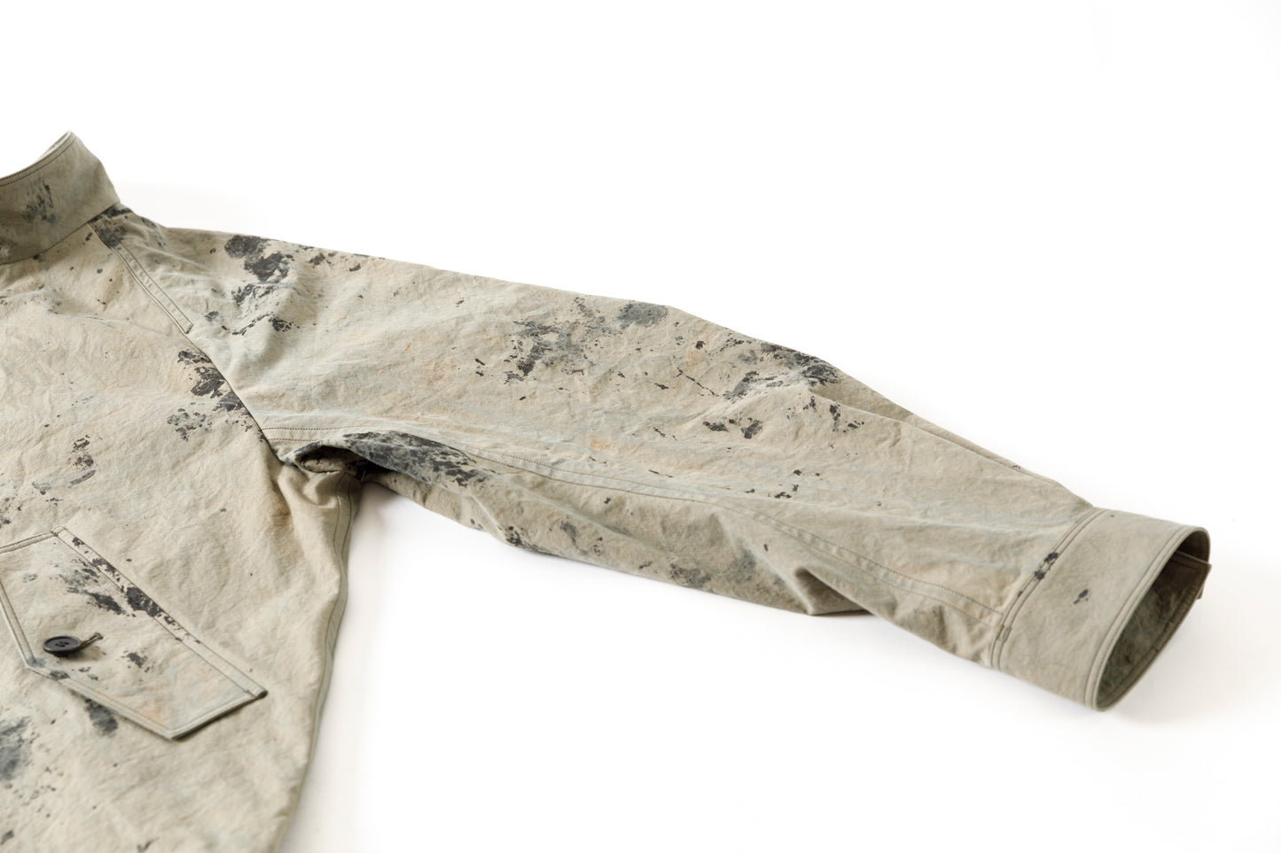 山内 25221 / 3wayシールドコットン・ジップジャケット - khaki × arimatsu black