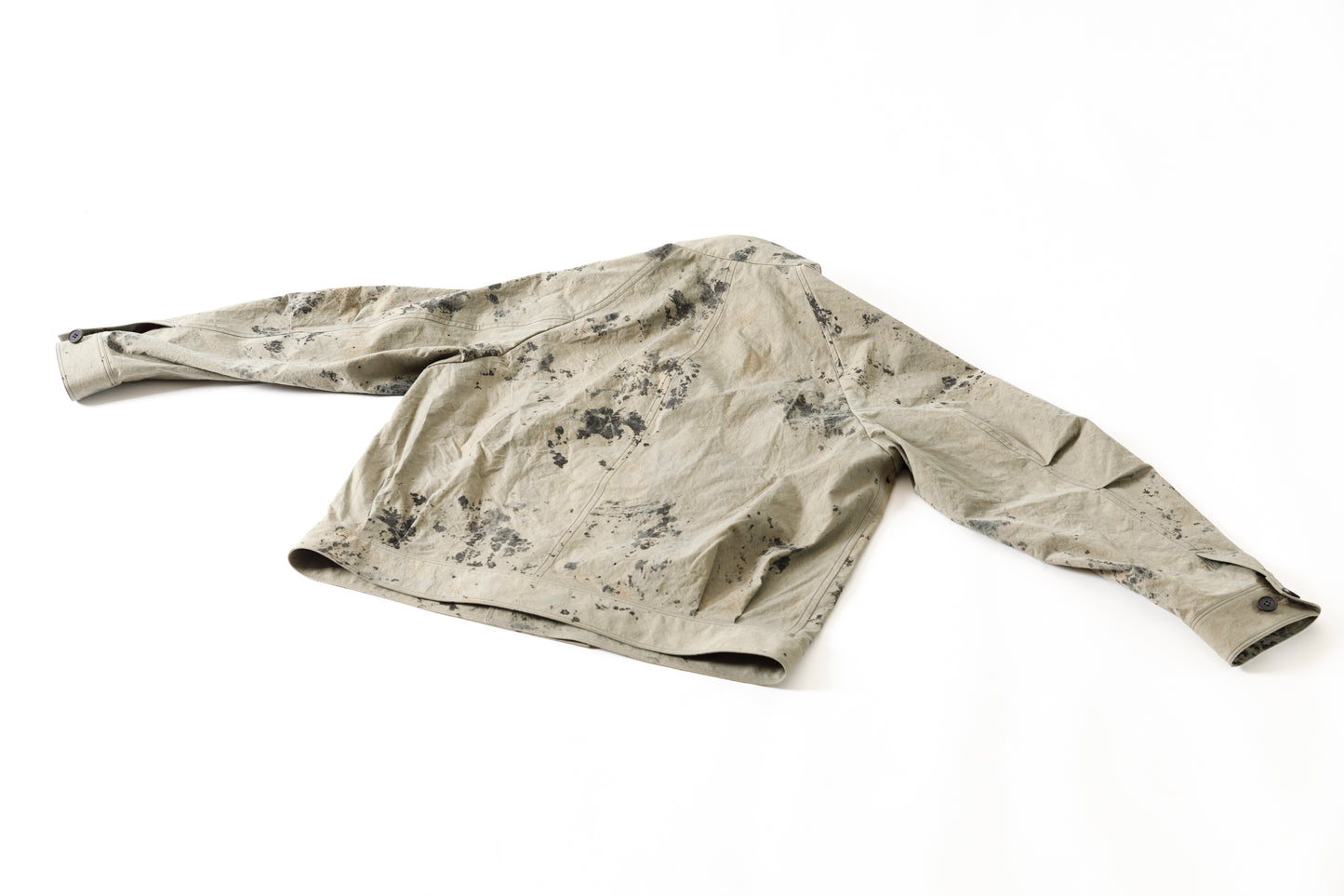 山内 25221 / 3wayシールドコットン・ジップジャケット - khaki × arimatsu black
