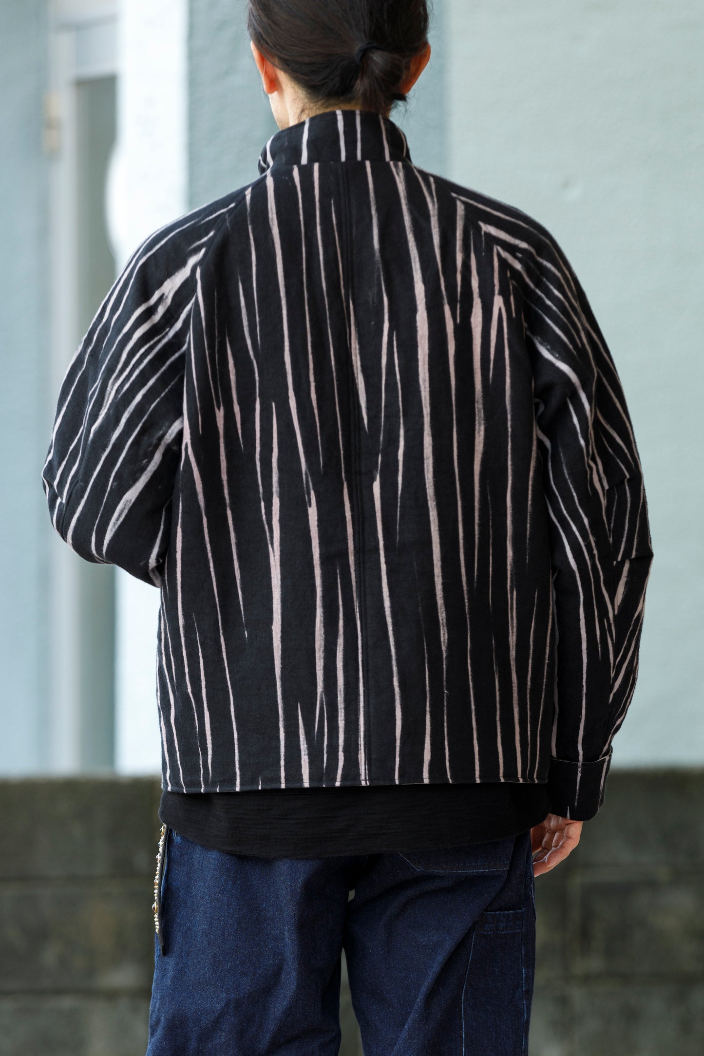 山内 25221 / 3wayシールドコットン・ジップジャケット - khaki × arimatsu black