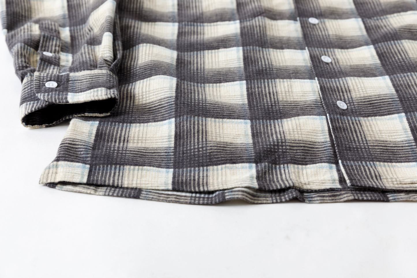MOJITO / ABSHINTH SHIRT_cotton flannel plaid - Gray