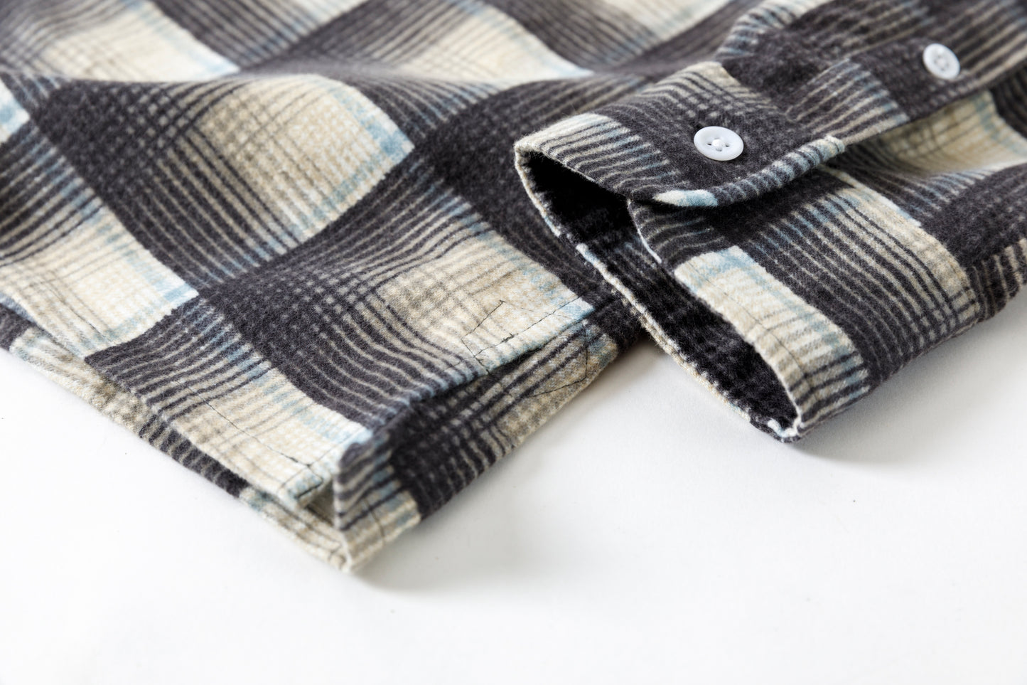 MOJITO / ABSHINTH SHIRT_cotton flannel plaid - Gray