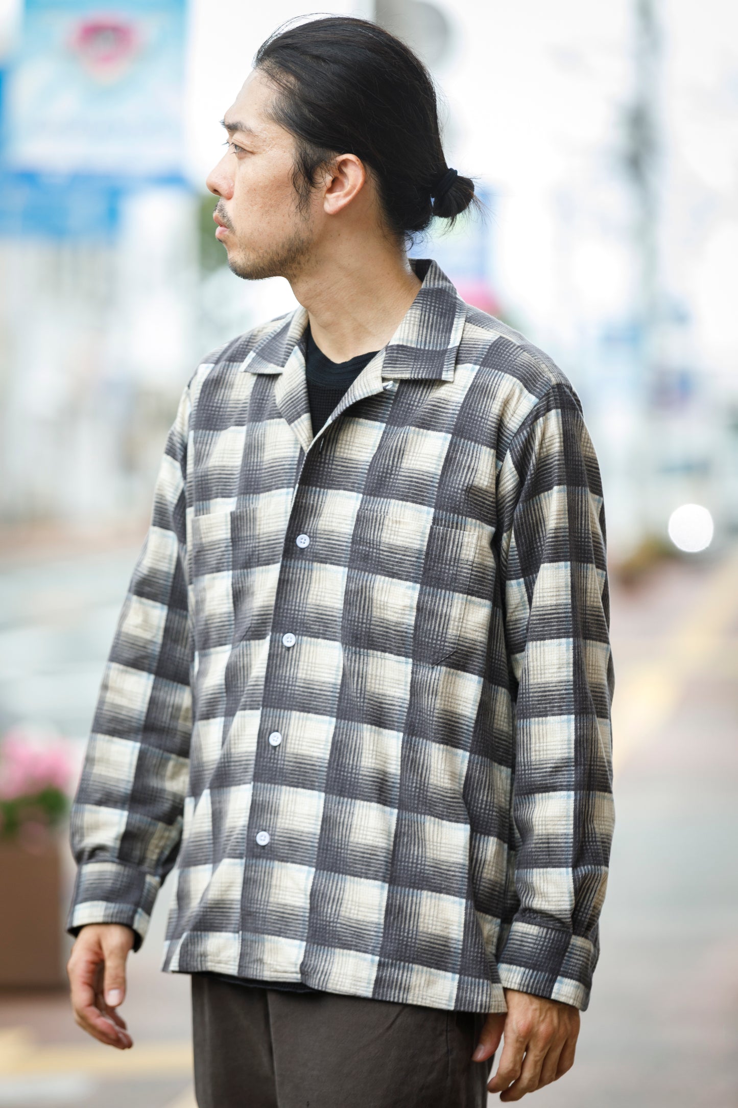MOJITO / ABSHINTH SHIRT_cotton flannel plaid - Gray