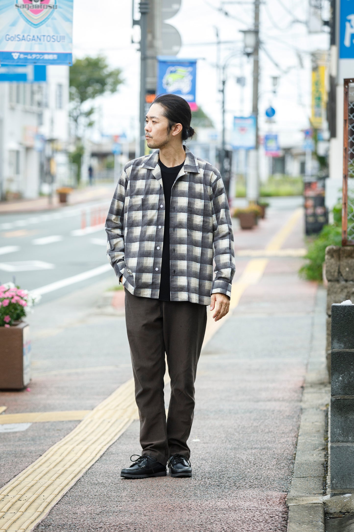 MOJITO / ABSHINTH SHIRT_cotton flannel plaid - Gray