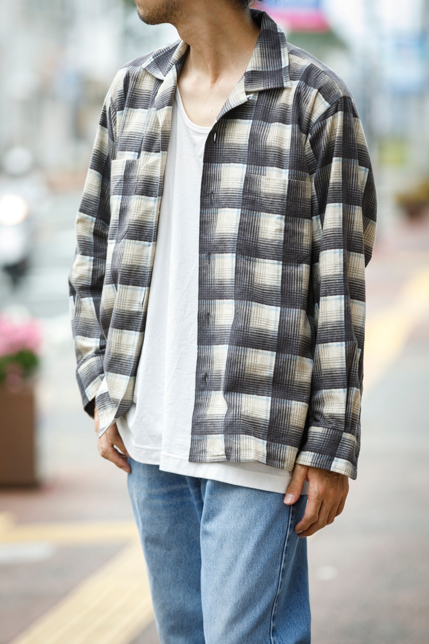 MOJITO / ABSHINTH SHIRT_cotton flannel plaid - Gray