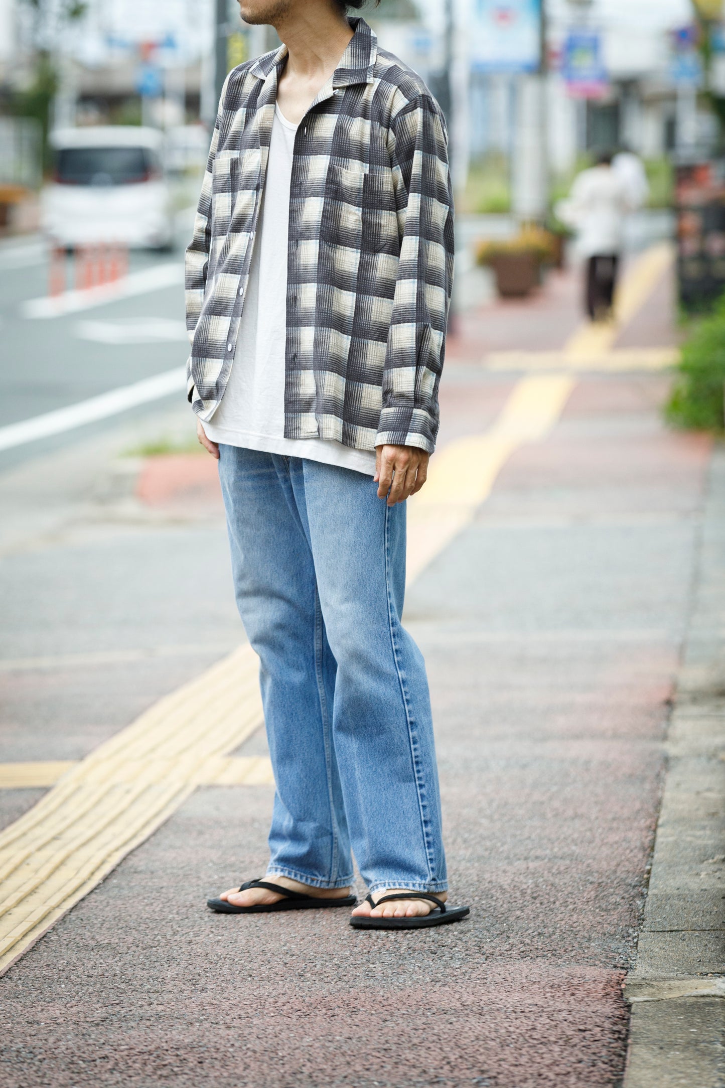 MOJITO / ABSHINTH SHIRT_cotton flannel plaid - Gray