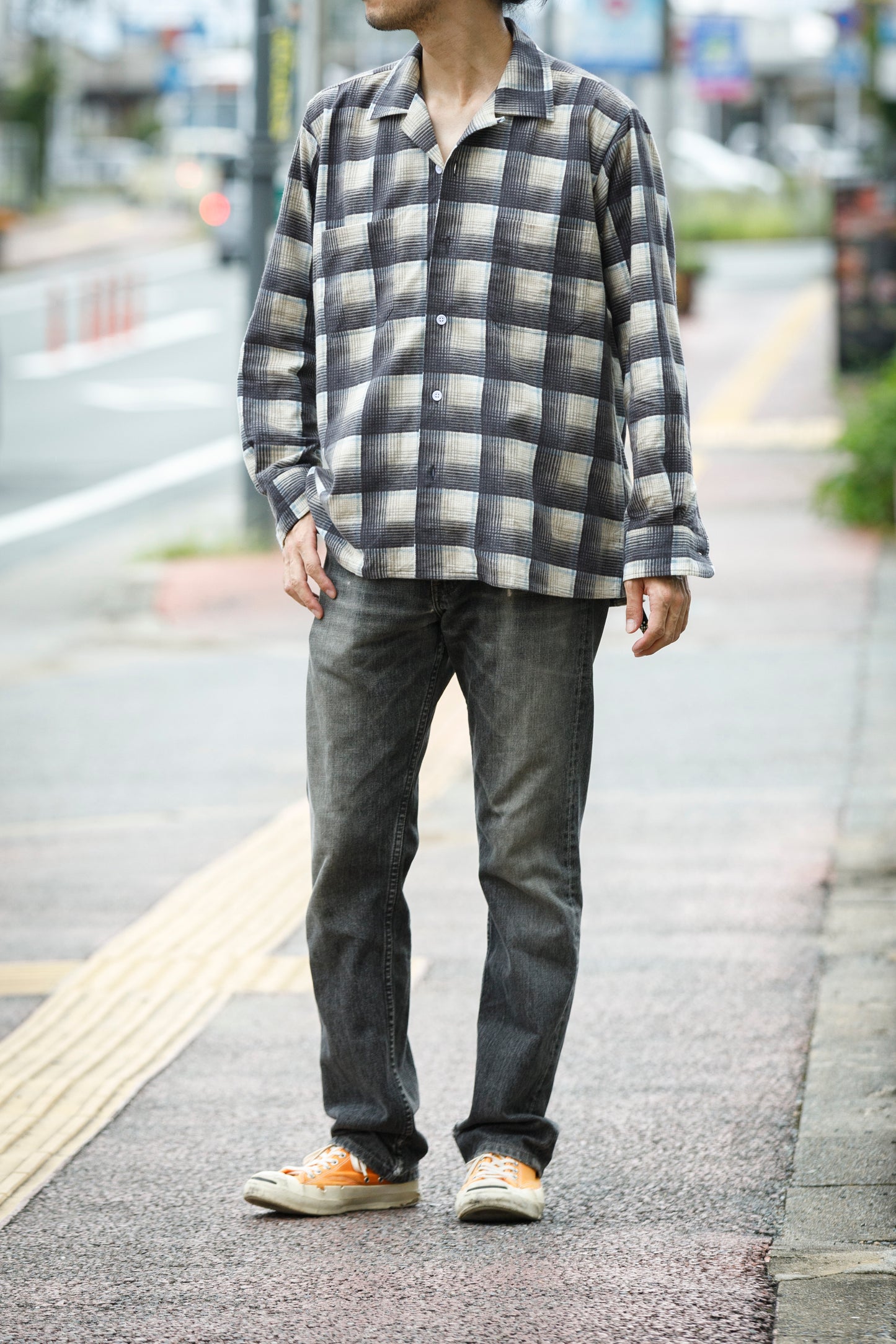 MOJITO / ABSHINTH SHIRT_cotton flannel plaid - Gray